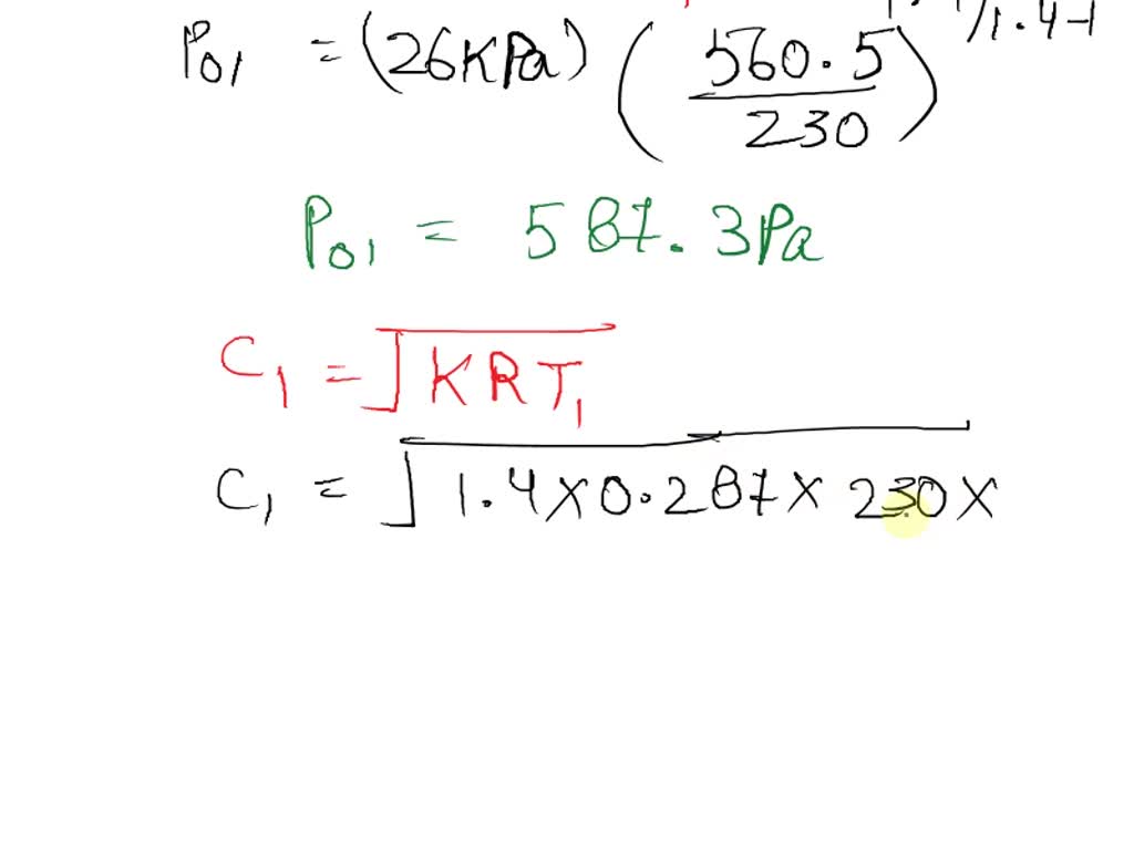 SOLVED Air enters a normal shock at 26 kPa, 230 K, and 815 m / s
