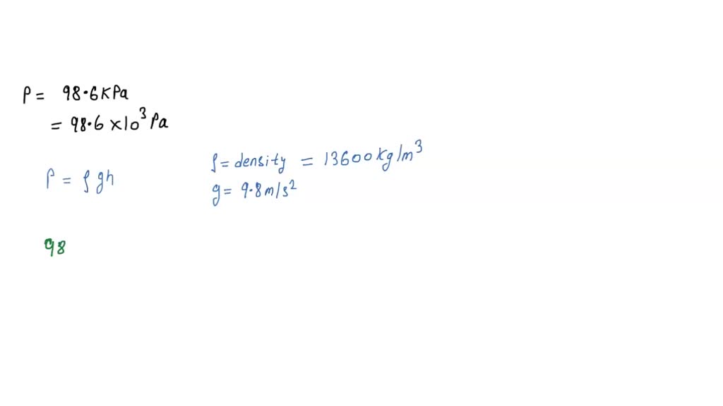 SOLVED How high does mercury barometer stands on a day when
