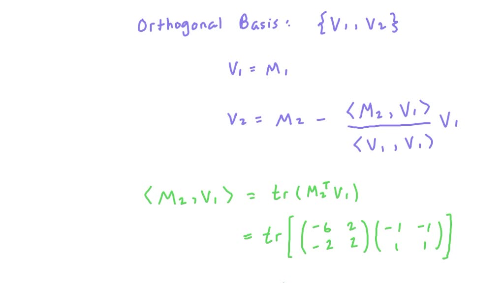 SOLVED Let Mi and Mz Consider the inner product = trace(AT B) in the