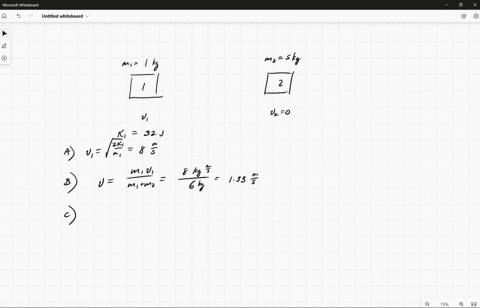 atwo-blocks-of-clay-one-of-mass-100-kgkg-and-one-of-mass-500-kgkg-undergo-a-completely-inelastic-collision-before-the-collision-one-of-the-blocks-is-at-rest-and-the-other-block-is-moving-wit-69879