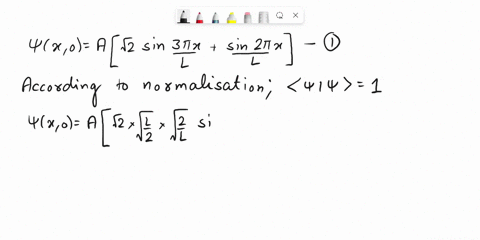 a-particle-of-mass-m-is-in-an-infinite-square-well-potential-in-the-initial-state-given-by-37x-2nx-wx0-av2-sin-sin-determine-a-b-is-this-a-definite-state-of-energy-a-stationary-state-explain-80982