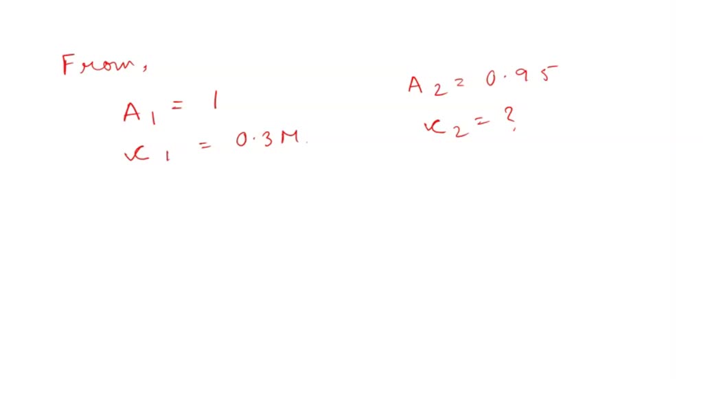 SOLVED Use Beer's Law to calculate the absorbance of a sample