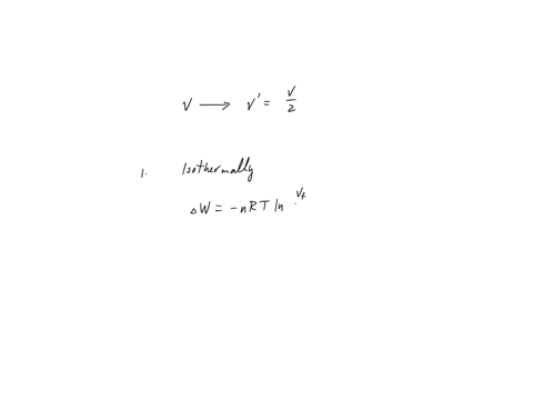 two-samples-of-an-ideal-gas-are-initially-at-the-same-temperature-and-pressure-they-are-each-compressed-reversibly-from-a-volume-vv-to-volume-v2v2-one-isothermally-sample-1-the-other-adiabat-17035