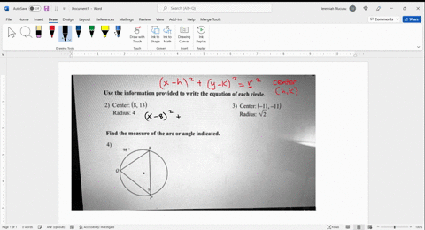 use-the-information-provided-t0-write-the-equation-of-each-circle-2-center-13-center-4l-h-radius-radius-v2-find-the-measure-of-the-arc-or-angle-indicated-18736