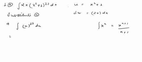 1-12-evaluate-the-integrals-using-the-indicated-substitutions-23-1-a-2xz-1-dx-u-x2-1-b-cos-x-sin-x-dc-u-cos-x-02892