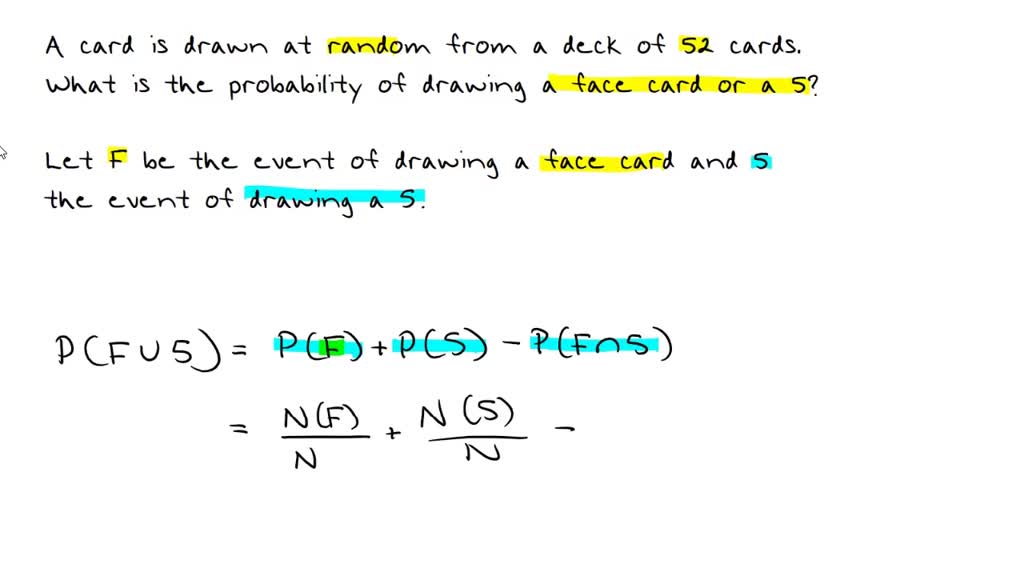 SOLVED what A card is drawn at random from a wellshuffled deck of 52