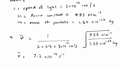 e7e30a-calculate-the-wavelength-of-the-photon-needed-to-excite-transition-between-neighbouring-energy-levels-of-a-harmonic-oscillator-of-effective-mass-equal-to-that-of-a-proton-10078m-and-f-13143