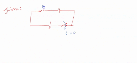 a-resistor-and-an-uncharged-capacitor-are-connected-in-series-across-an-ideal-battery-having-a-constant-voltage-across-its-terminals-at-the-moment-contact-is-made-with-the-battery-the-voltag-77807