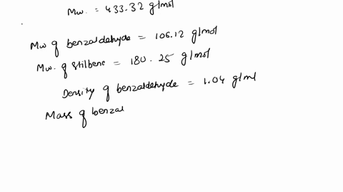 use-the-following-atomic-weights-and-quantities-to-calculate-the-overall-yield-of-e-stilbene-remember-that-your-yield-must-be-based-on-the-limiting-reagent-volumes-must-be-converted-t0-grams-05812
