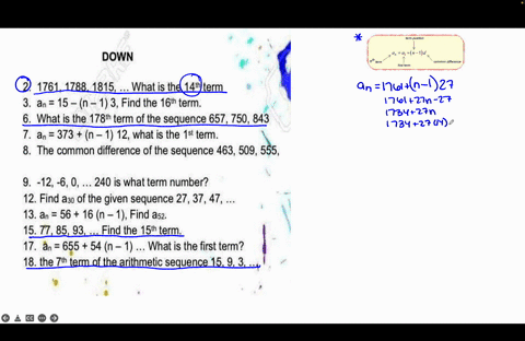 down-1-what-is-the-24th-term-of-the-sequence-2-10-18-2-1761-1788-1815-what-is-the-14th-term-4-the-common-difference-of-the-sequence-13-23-33-is-3-an-15-n-1-3-find-the-16th-term-5-given-the-s-63866
