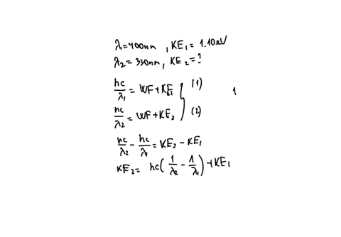 when-ultraviolet-light-with-a-wavelength-of-400-nm-falls-on-a-certain-metal-surface-the-maximum-kinetic-energy-of-the-emitted-photoelectrons-is-110-ev-what-is-the-maximum-kinetic-energy-k_0-51056