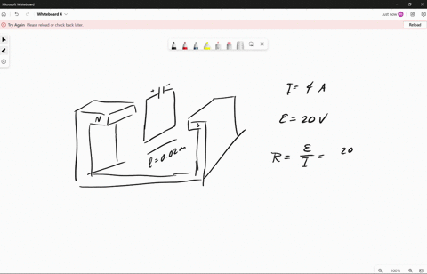 a-magnetic-force-experiment-setup-a-rectangular-wire-loop-connected-across-power-supply-with-an-emf-of-20-v-the-wire-loop-is-then-used-in-an-experiment-to-measure-the-strength-of-the-magneti-62756