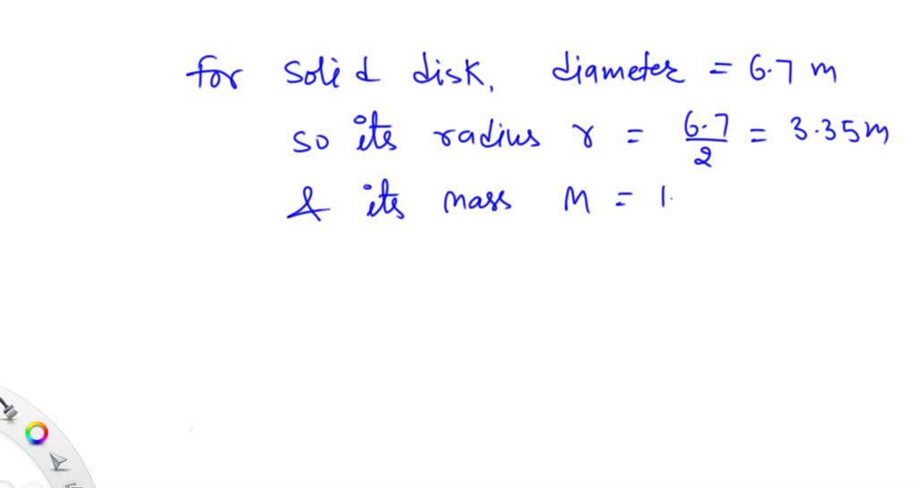 SOLVED: What is the moment of inertia (in kg m2) of a solid disc with ...