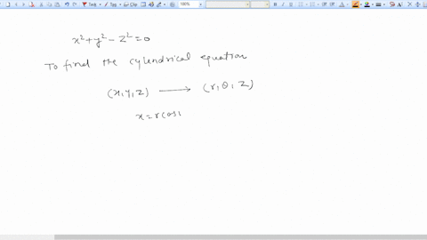 find-the-cylindrical-equation-for-the-surface-given-by-the-rectangular-equation-x2-y2-22-0-32584