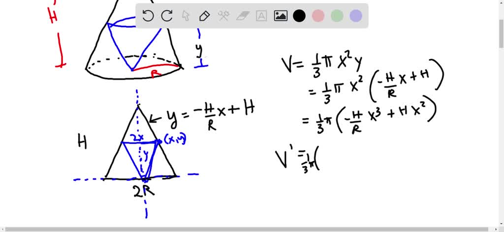 SOLVED: Given a right circular cone, you put an upside-down cone inside ...