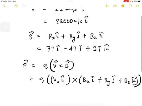 what-is-the-magnitude-of-the-magnetic-force-in-n-ona-charged-particle-q-5-mc-moving-with-a-speed-of-22-kms-in-the-positive-x-direction-at-a-point-where-bx-70tby-40-tand-bz-30-t-select-one-a-15622