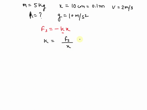 a-block-of-mass-5-cdot-0-mathrmkg-is-suspended-from-the-end-of-a-vertical-spring-which-is-stretched-91915