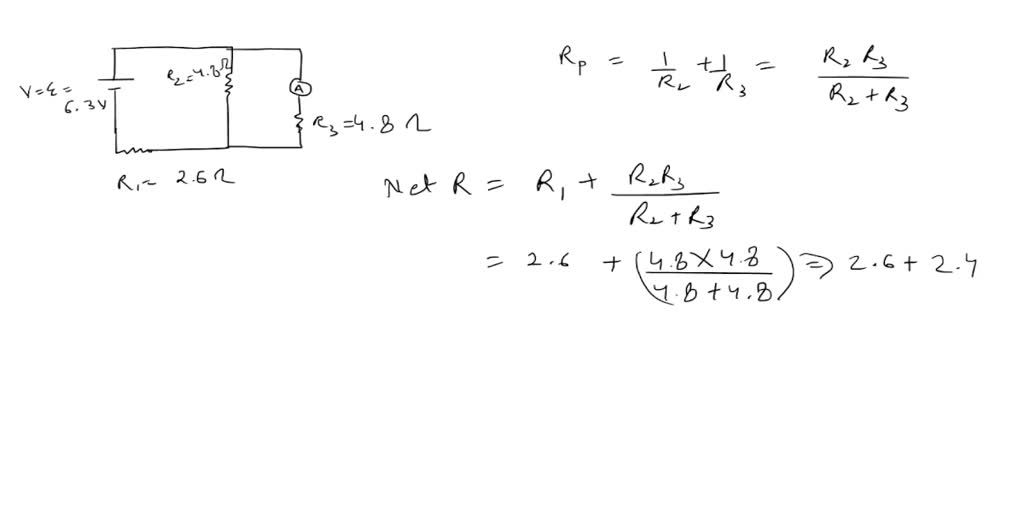 SOLVED (a) In the figure, what does the ammeter read if â‚¬ = 6.3 V