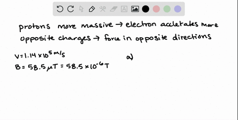 question-an-electron-and-proton-moving-with-the-same-velocity-enter-a-uniform-magnetic-field-in-what-two-ways-does-the-magnetic-field-affect-the-electron-differently-from-the-proton-select-a-72644