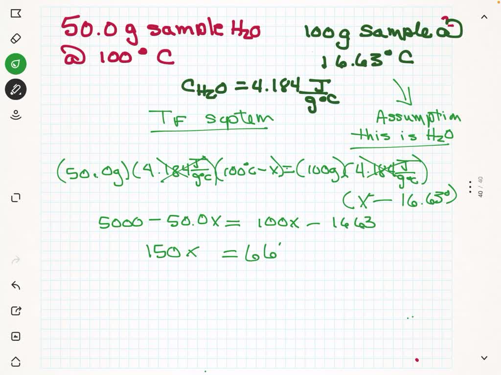 SOLVED: Calculate The Final Temperature Of The System: A 50.0 Gram ...