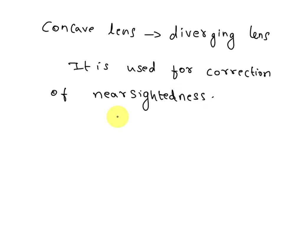 SOLVED If a diverging lens is used to correct nearsightedness, which