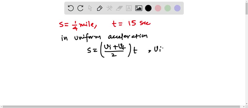 SOLVED: 22) What is the final velocity of a drag racer 1/4 mile race in ...