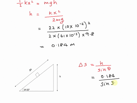part-a-a61-g-ice-cube-can-slide-without-friction-up-and-down-30-slope_-the-ice-cube-pressed-against-spring-at-the-bottom-of-the-slope-compressing-the-spring-10-cm_-the-spring-constant-is-22-17972
