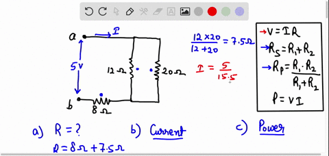in-the-figure-potential-difference-of-500-v-is-applied-between-points-and-b-calculate-the-equivalent-total-resistance_-the-current-in-each-resistor-and-the-power-dissipated-in-each-resistor-50238