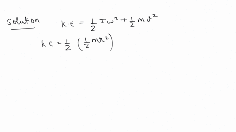 a-solid-cylinder-of-mass-m-and-radius-r-rolls-down-an-inclined-plane-of-height-h-without-slipping-the-speed-of-its-centre-of-mass-when-it-reaches-the-bottom-is