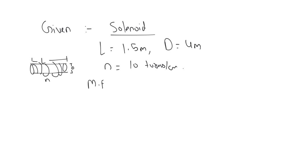 SOLVED "A solenoid of 1.5 metre length and 4.0 cm diameter posses 10