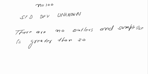 a-simple-random-sample-of-size-100-is-taken-from-a-population-with-unknown-standard-deviation-a-normal-probability-plot-of-the-data-displays-significant-curvature-but-no-outliers-can-you-rea-50073