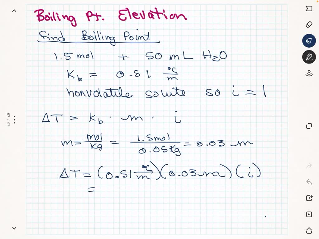 Molal Boiling Point Elevation Constant Of Water