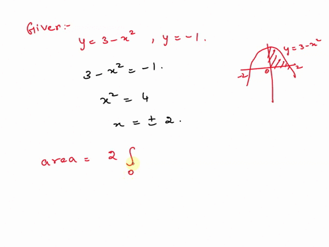 find-the-area-of-the-region-between-the-curve-y3-x2-and-the-line-y-1-by-integrating-with-respect-t-4-47256