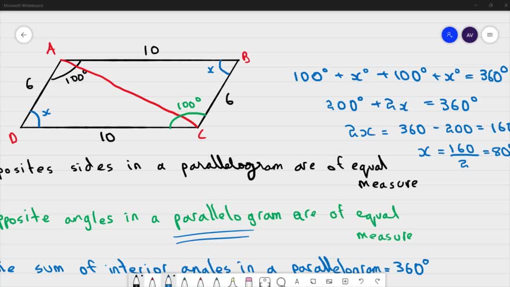 If The Sides Of A Parallelogram And An Included Angle Are 6 10 And 100Â° Respectively Find 9980