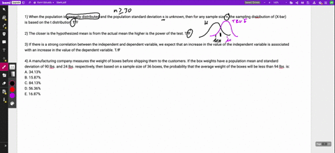 1-when-the-population-is-normally-distributed-and-the-population-standard-deviation-s-is-unknown-then-for-any-sample-size-n-the-sampling-distribution-of-x-bar-is-based-on-the-t-distribution-36787