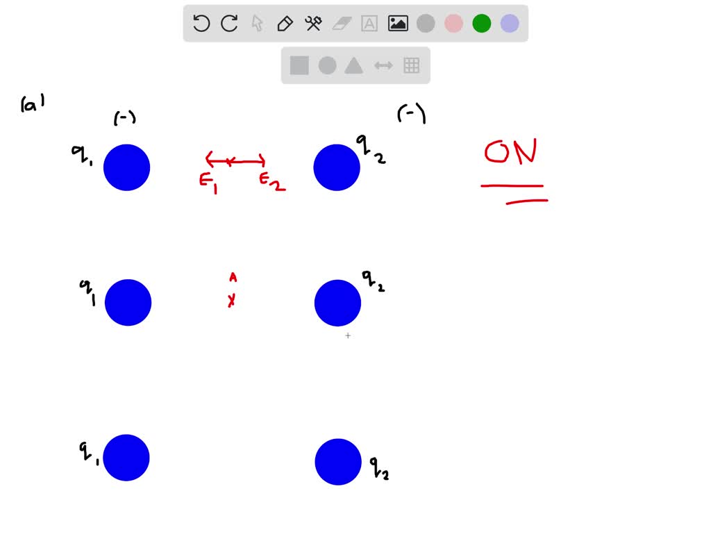 SOLVED The two charges q1 and q2 shown in Fig. E21.38 have equal