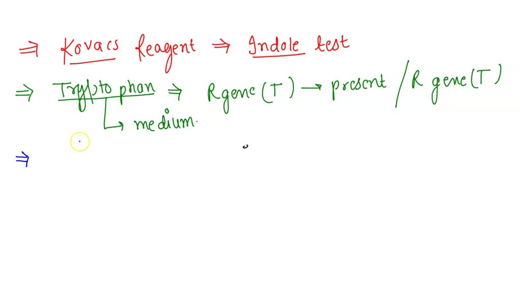SOLVED: What molecule does Kovac's reagent detect? Why do you have to ...
