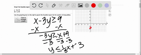 graph-the-feasible-region-for-the-system-of-inequalities-3y29-3xy9-use-the-graphing-tool-on-the-right-to-graph-the-feasible-region-for-the-system-of-inequalities-click-to-enlarge-graph-27656