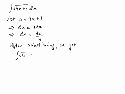use-a-substitution-of-the-form-u-ax-b-to-evaluate-the-indefinite-integral-below-v4x3-dx-v4x3-dx-76407