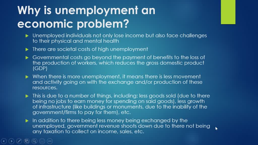 unemployment as a social problem