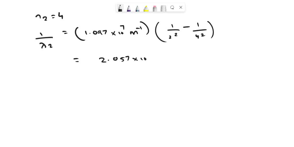 SOLVED: For the hydrogen atom, calculate the wavelength of the emitted ...