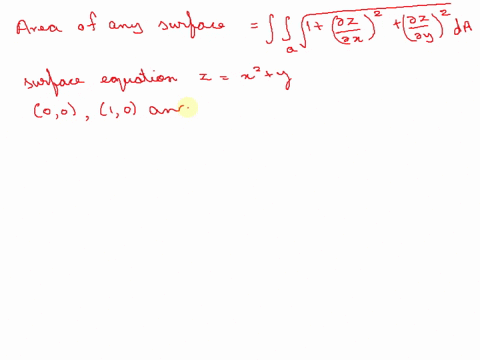find-the-area-of-the-part-of-the-surface-z-x-2-y-that-lies-above-the-triangle-with-vertices-0-0-1-0-and-1-3-03054