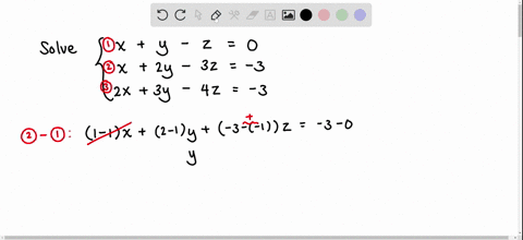 solve-the-system-of-linear-equations-xy-z-0-x-2y-_-3z-3-2x-3y-_-4z-3-72301