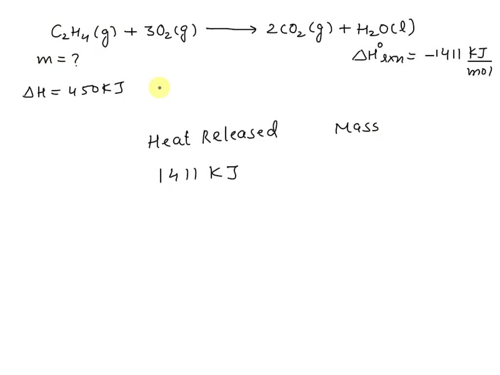 SOLVED How many grams of ethylene C2H4 would have to be burned