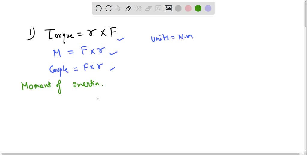 SOLVED '1. Describe the three different ways to determine the torque of a given force 2. Define