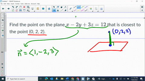 find-the-point-on-the-plane-x-2-y3-z12-that-is-closest-to-the-point-022