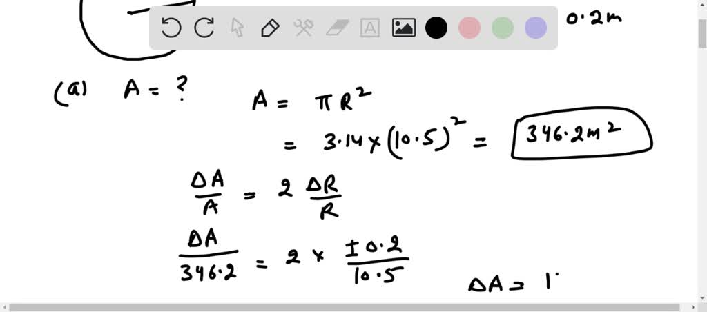 solved-the-radius-of-a-circle-is-measured-to-be-10-5-0-2-m