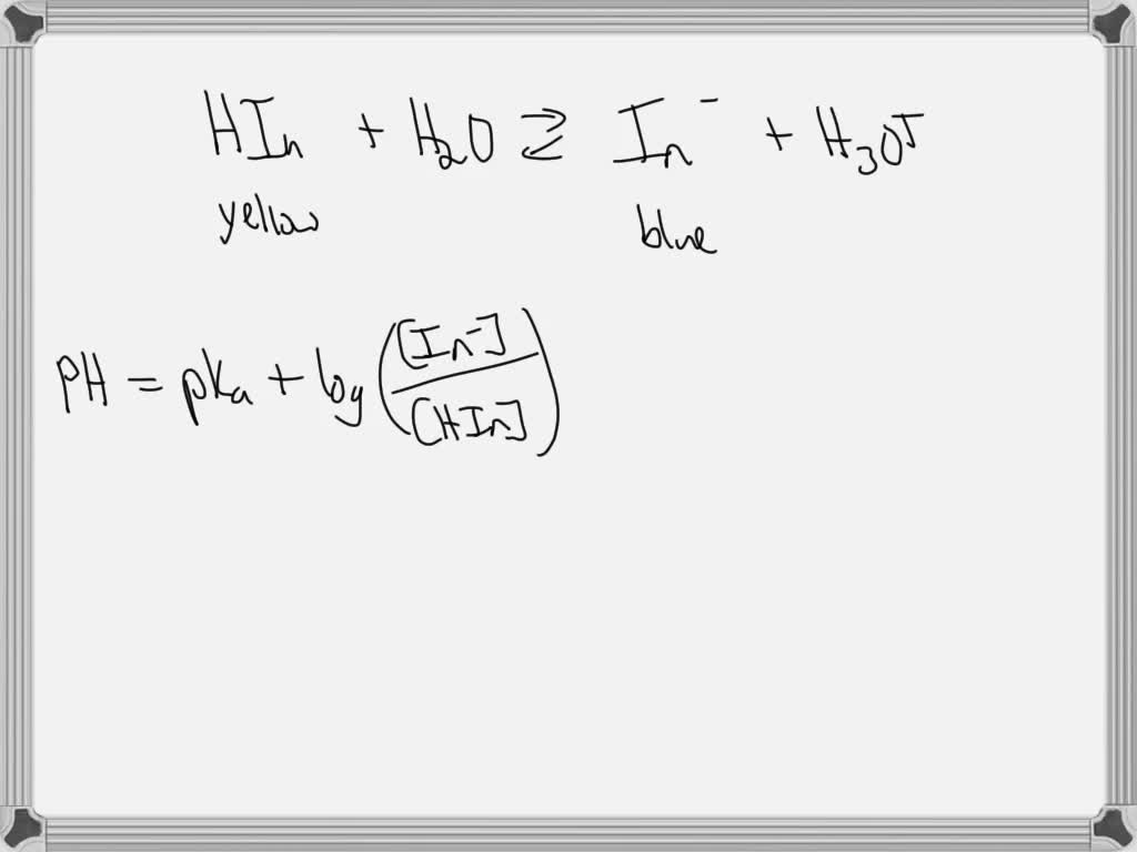 SOLVED: The acid-base indicator bromcresol green is a weak acid. The ...