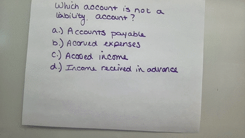back-time-left-05735-question-9-not-yet-answered-marked-out-of-200-flag-question-which-account-is-not-a-liability-account-a-accounts-payable-b-accrued-expenses-c-accrued-income-d-income-received-in-ad