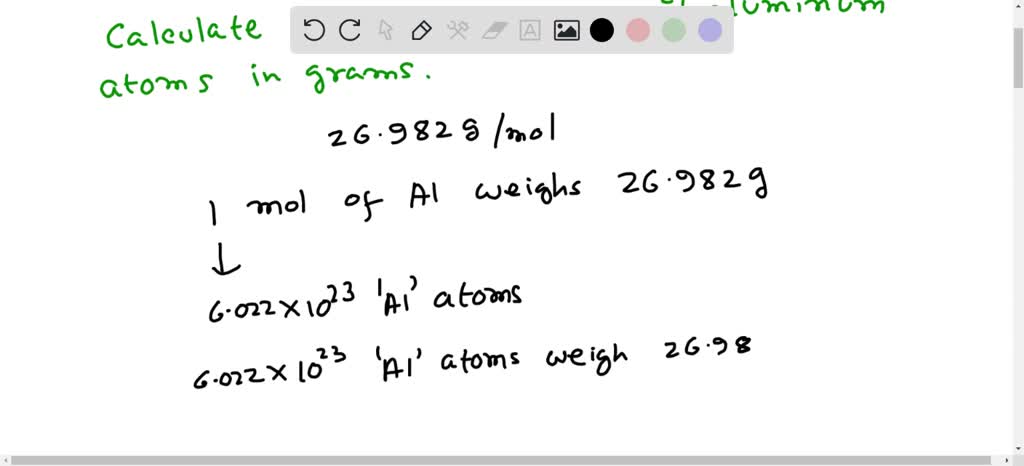 Solved: What Is The Mass Of 1.00 × 1024 Aluminum Atoms In Grams, How Do 